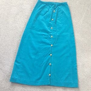 Vintage BLUE VELVET MAXI SKIRT* Size  Small